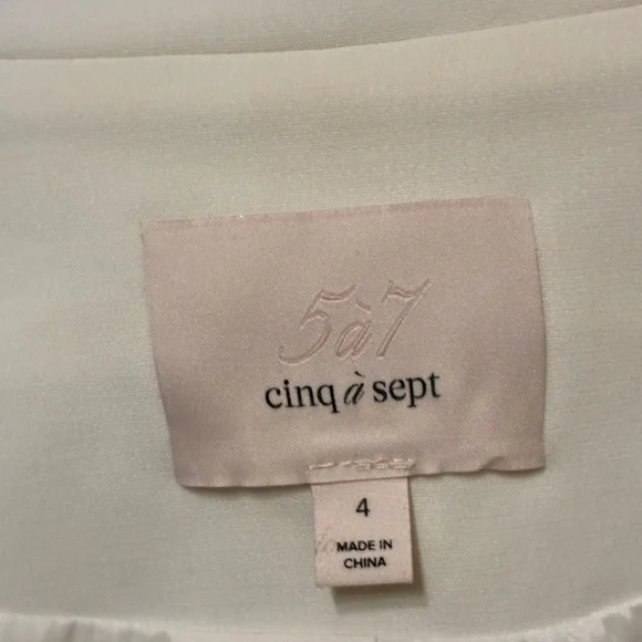 Cinq à Sept White Rumi Shooting Star Blazer size 4 - Picture 5 of 12
